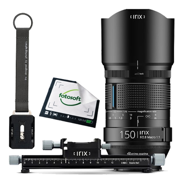 Irix zestaw 150mm Nikon F + szyna makro 180 + Brelok